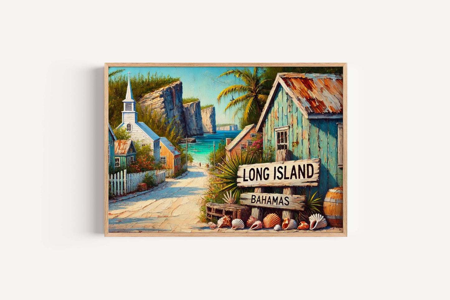 Long Island Bahamas Print: Tropical Beach, Coastal Wall Art