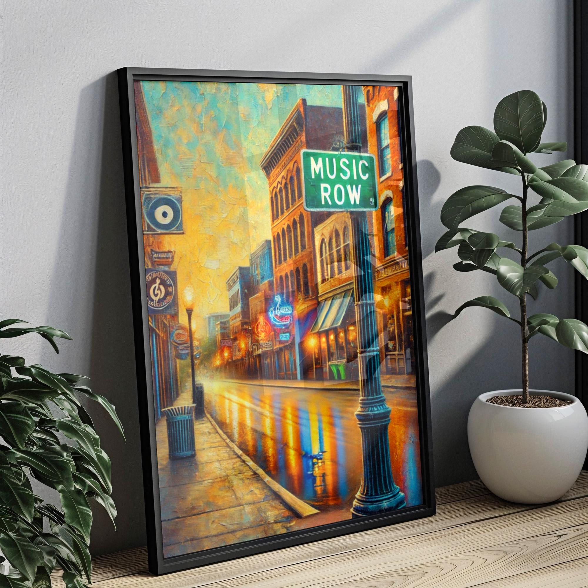Music Row Personalized Print - Nashville, Tennessee, USA