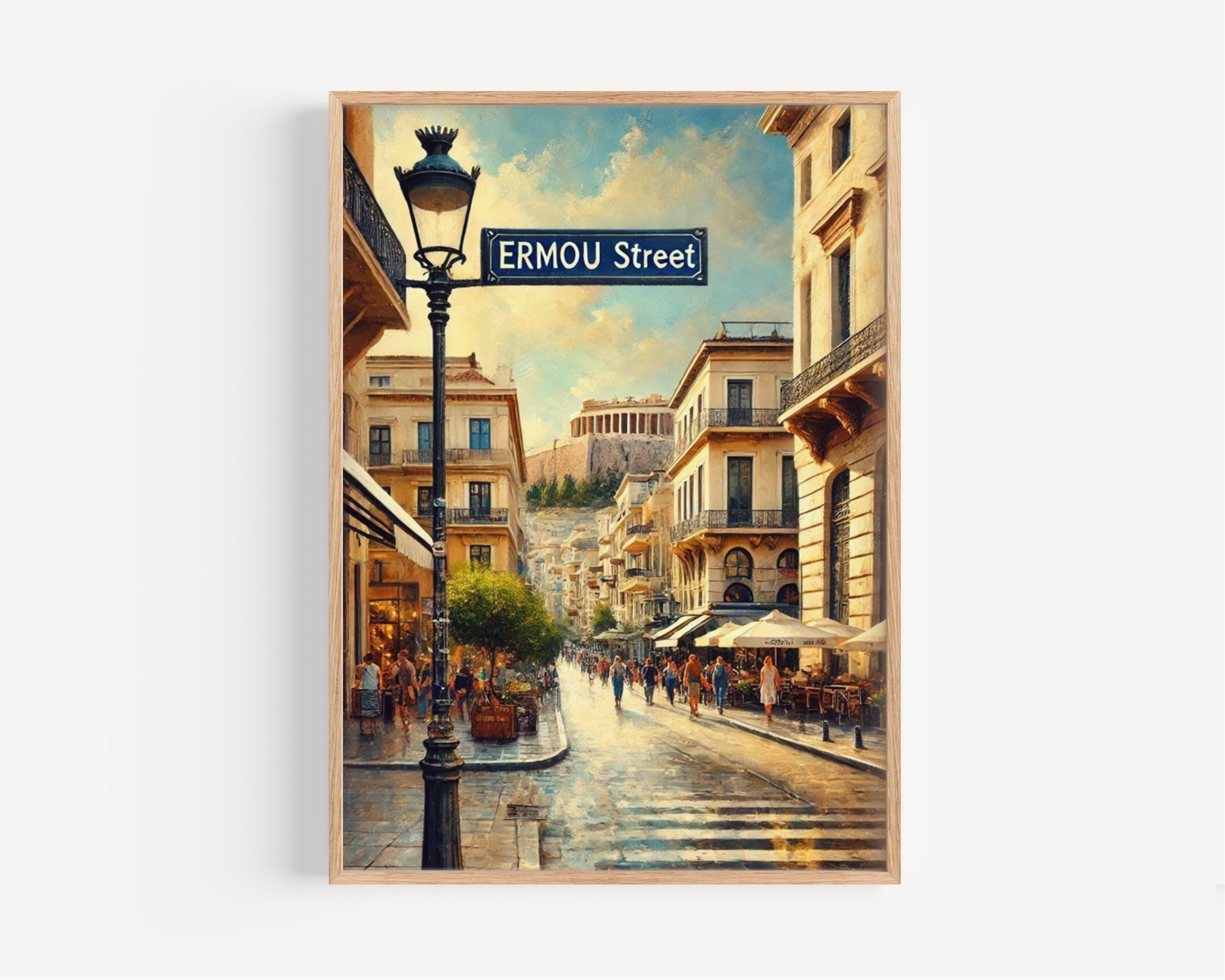 Ermou Street Wall Art Decor - Athens, Greece