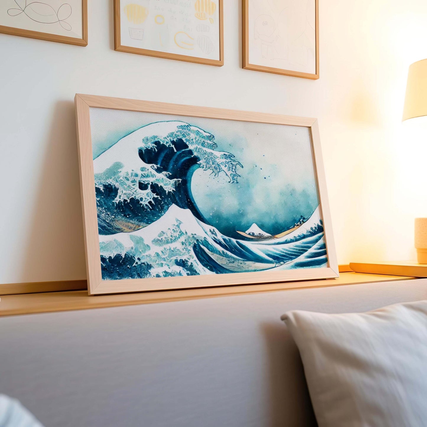 Nature Gift Wave Wall Art - Ocean Beach Print Home Decor, Serene Coastal Landscape, Housewarming & Family Wall Art