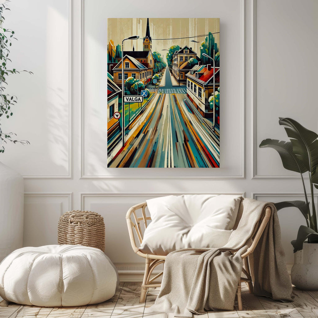 Valga Scandinavian Art Print - Valga, Estonia