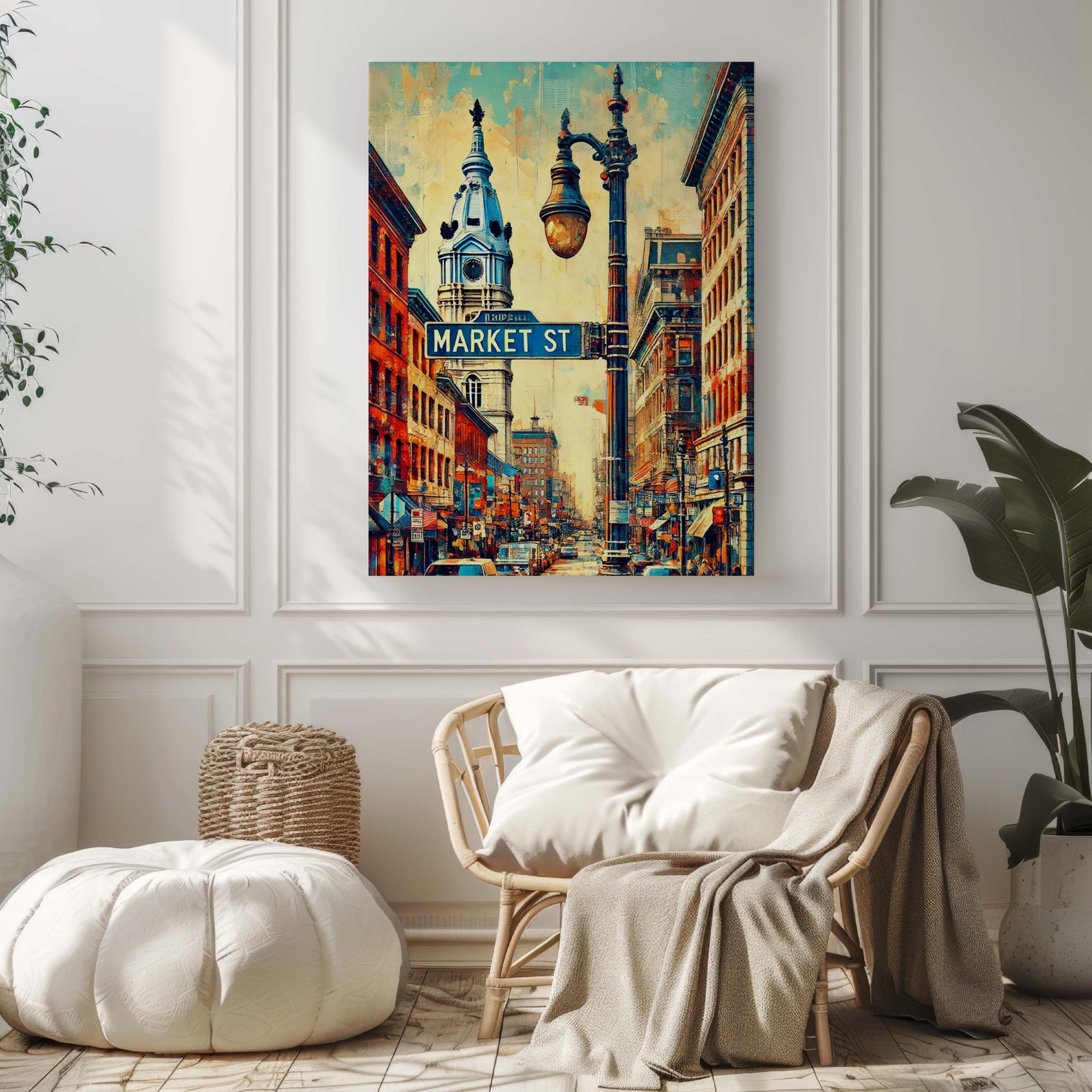 Market Street Print - Philadelphia, Pennsylvania, USA