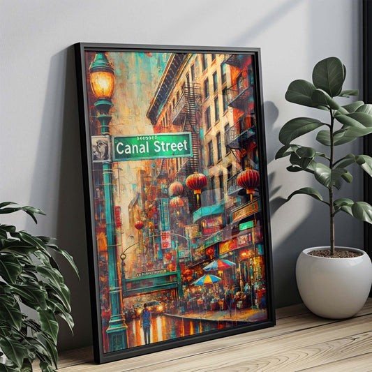 Canal St Print Manhattan Wall Art, NYC Poster Travel Gift, New York City Home Decor, Housewarming & Manhattan Art Print