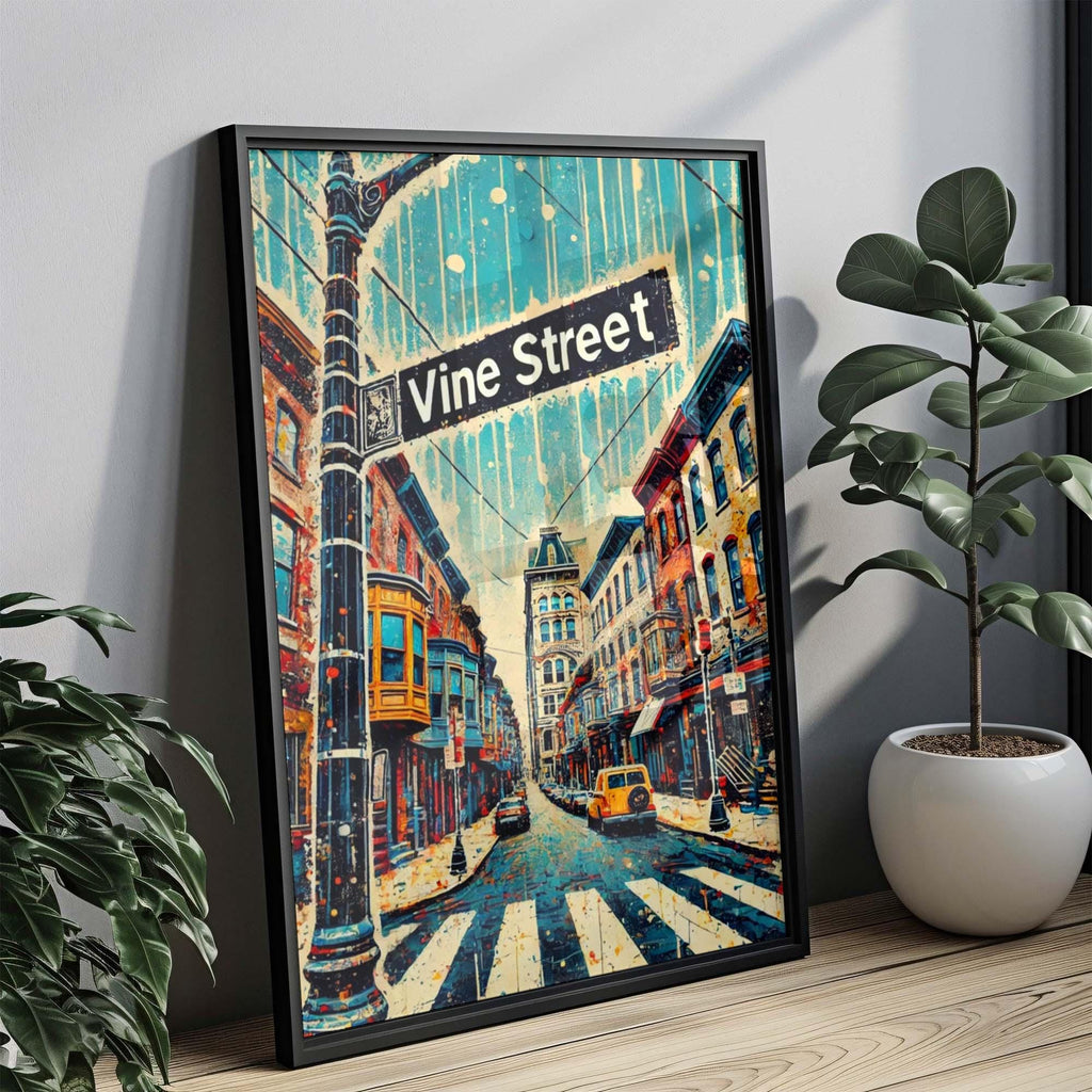 Vine Street Wall Art - Philadelphia, Pennsylvania, USA
