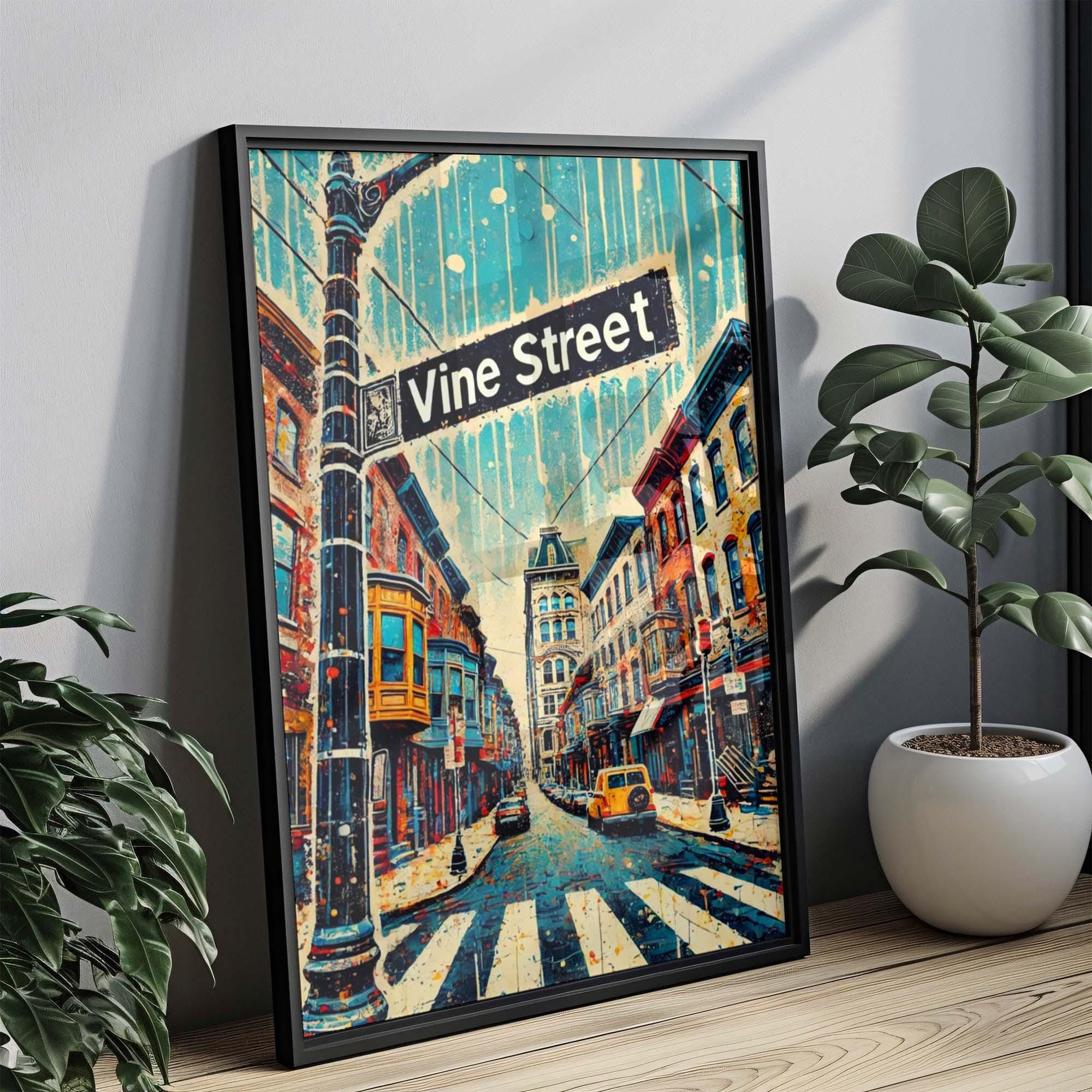 Vine Street Wall Art - Philadelphia, Pennsylvania, USA