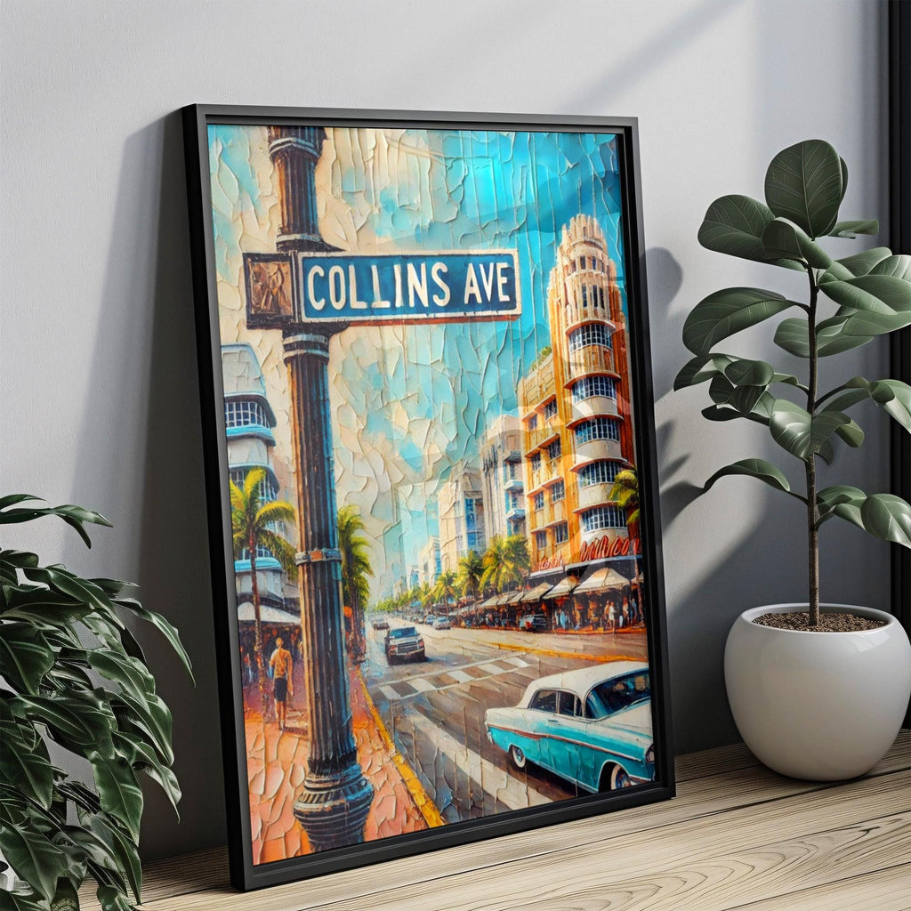 Collins Ave Poster - Miami, Florida, USA