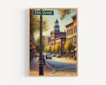 Elm Street Cityscape Print - Manchester, New Hampshire, USA
