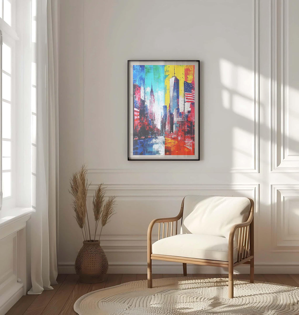 City Skyline Print Modern - United States