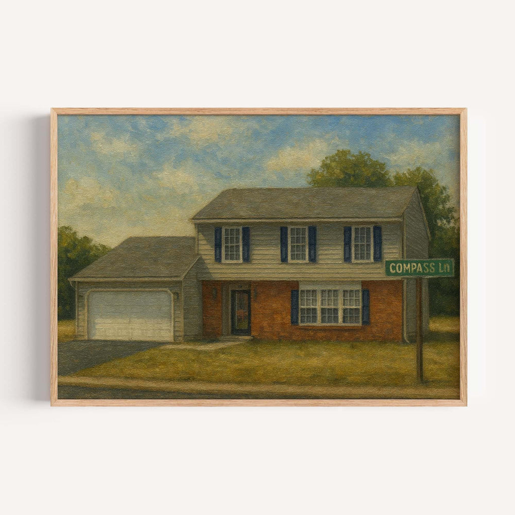 Compass Ln Wall Art Minimalist