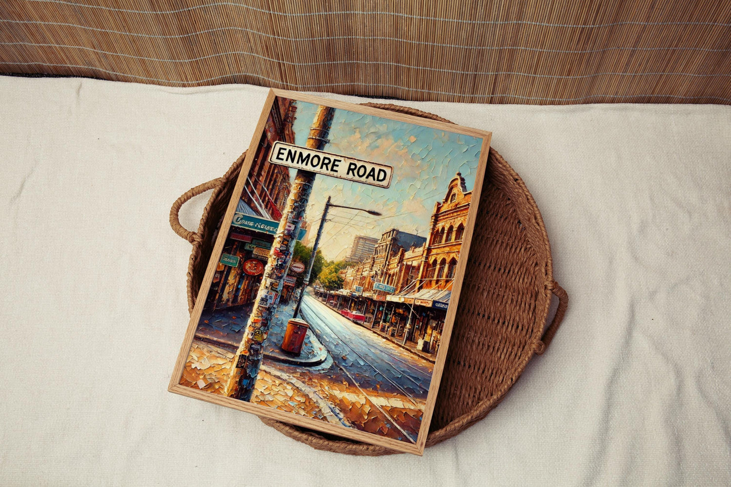 Enmore Road Wall Art, Sydney Print, Australia Artwork, Travel Poster, Eclectic Cityscape, Australian Gift, Framed or Unframed Travel