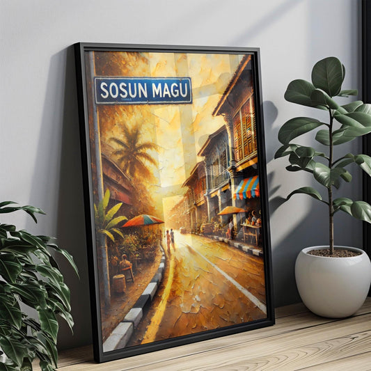 Sosun Magu Wall Art, Maldives Street Sign Print, Tropical Home Décor, Travel Souvenir, Maldives Art, Beach Painting, Personalized Gift