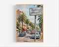 Boulevard Albert Wall Art Print: Monte Carlo Monaco Travel Poster