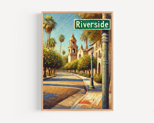 Art Riverside Wall Art California Print Travel Poster USA Gift Housewarming Modern American Decor