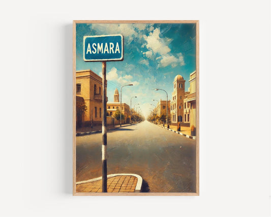 Eritrea Wall Art Asmara Print Travel Poster African Decor Housewarming Gift Eritrea Travel Art