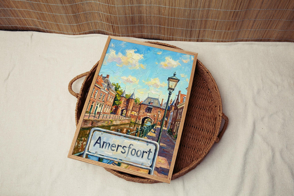 Amersfoort Street Sign Wall Art Print: Historic Dutch City Travel Poster
