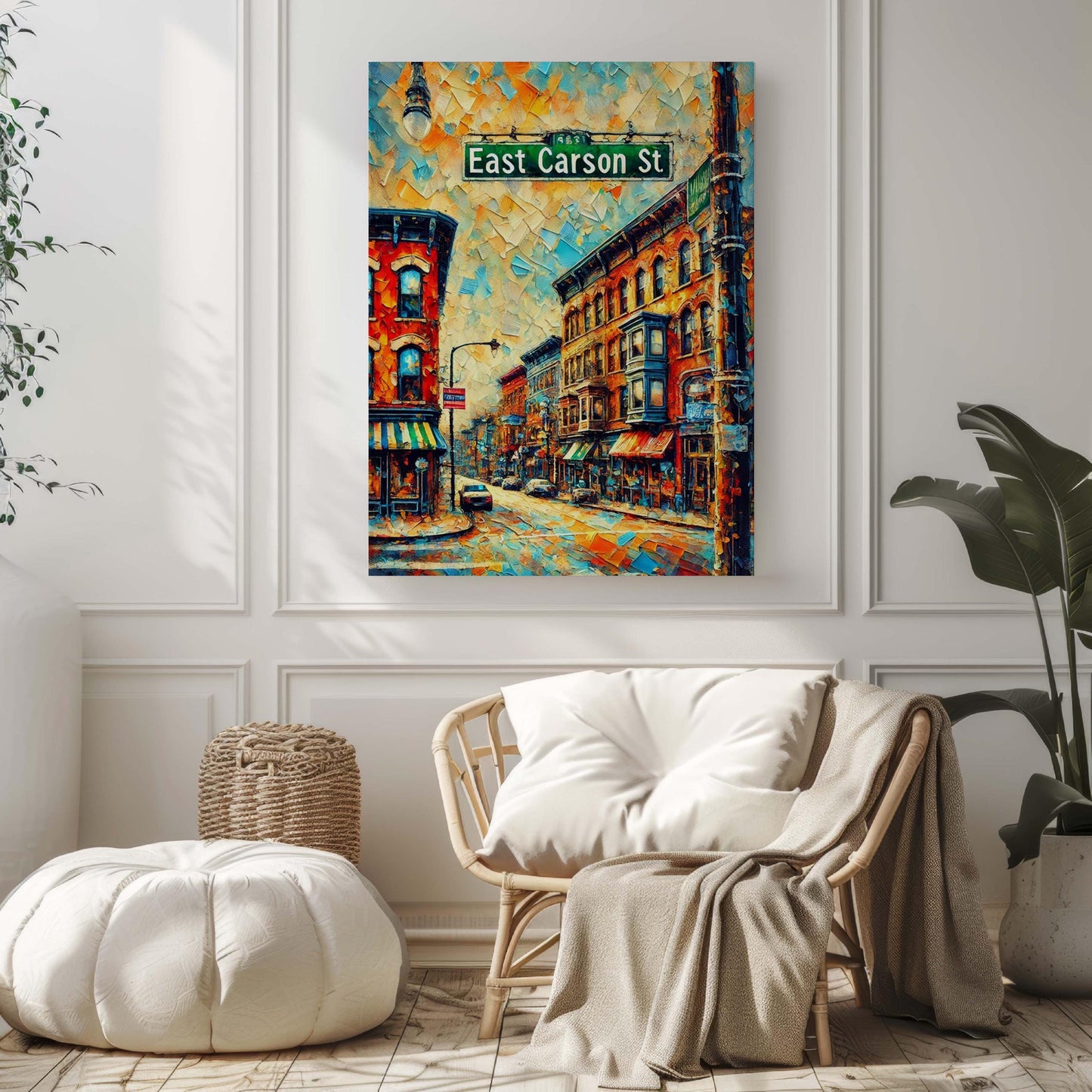 East Carson Street Wall Art - Pittsburgh Print Travel Poster, Housewarming Gift, PA Art, Urban Cityscape Decor