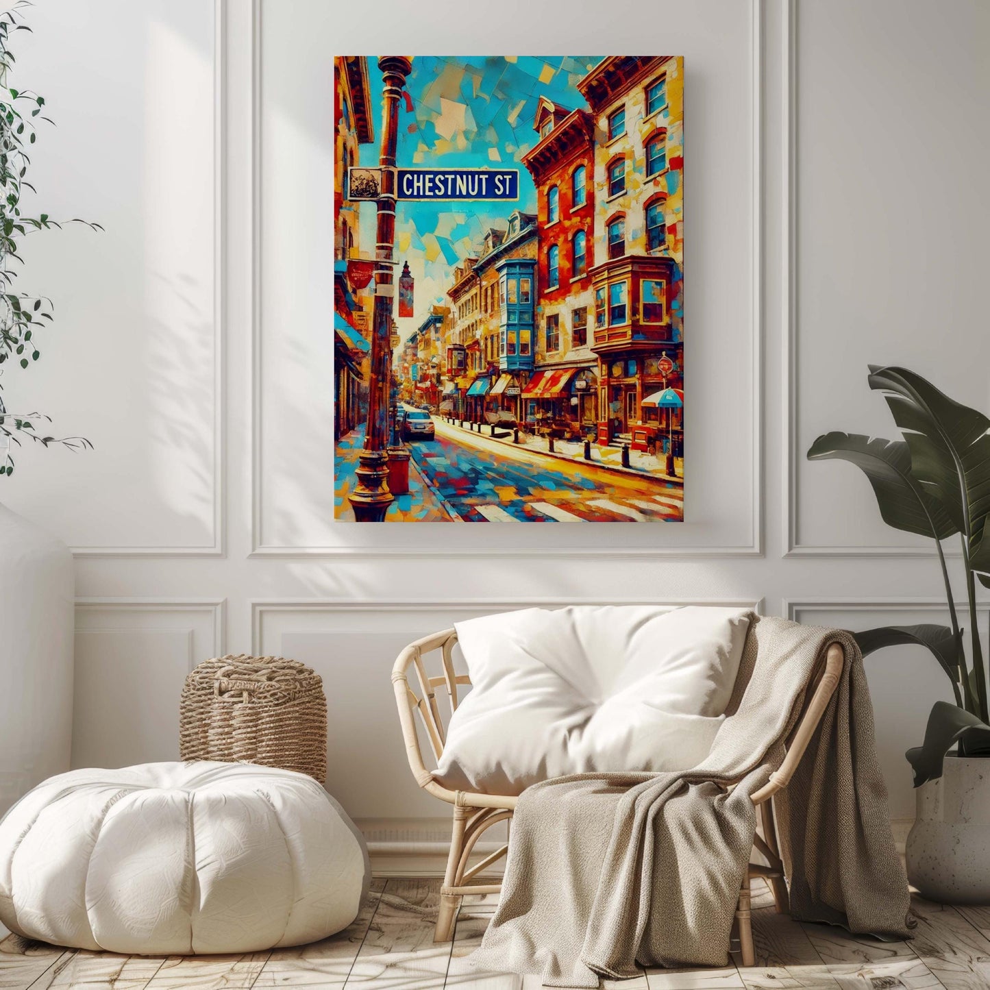 Chestnut St print Philadelphia Wall Art Travel Poster Philly Gift Pennsylvania Housewarming Decor