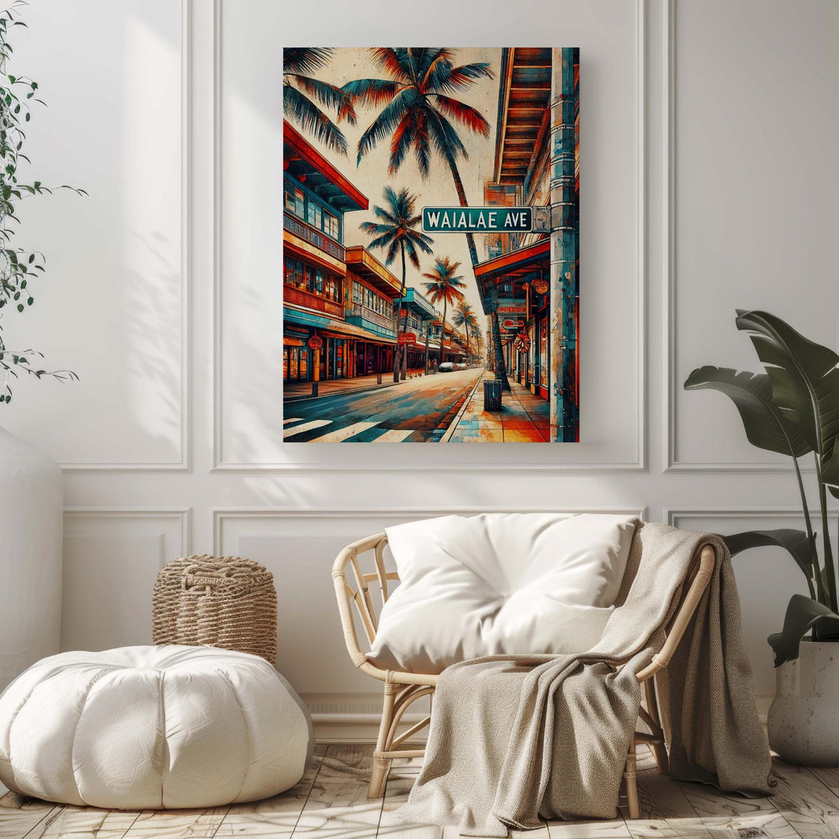 Waialae Ave Print - Honolulu, Hawaii, USA