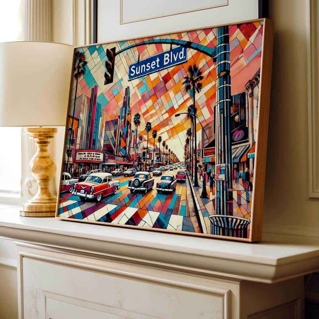 Sunset Boulevard Print - Los Angeles, California, USA