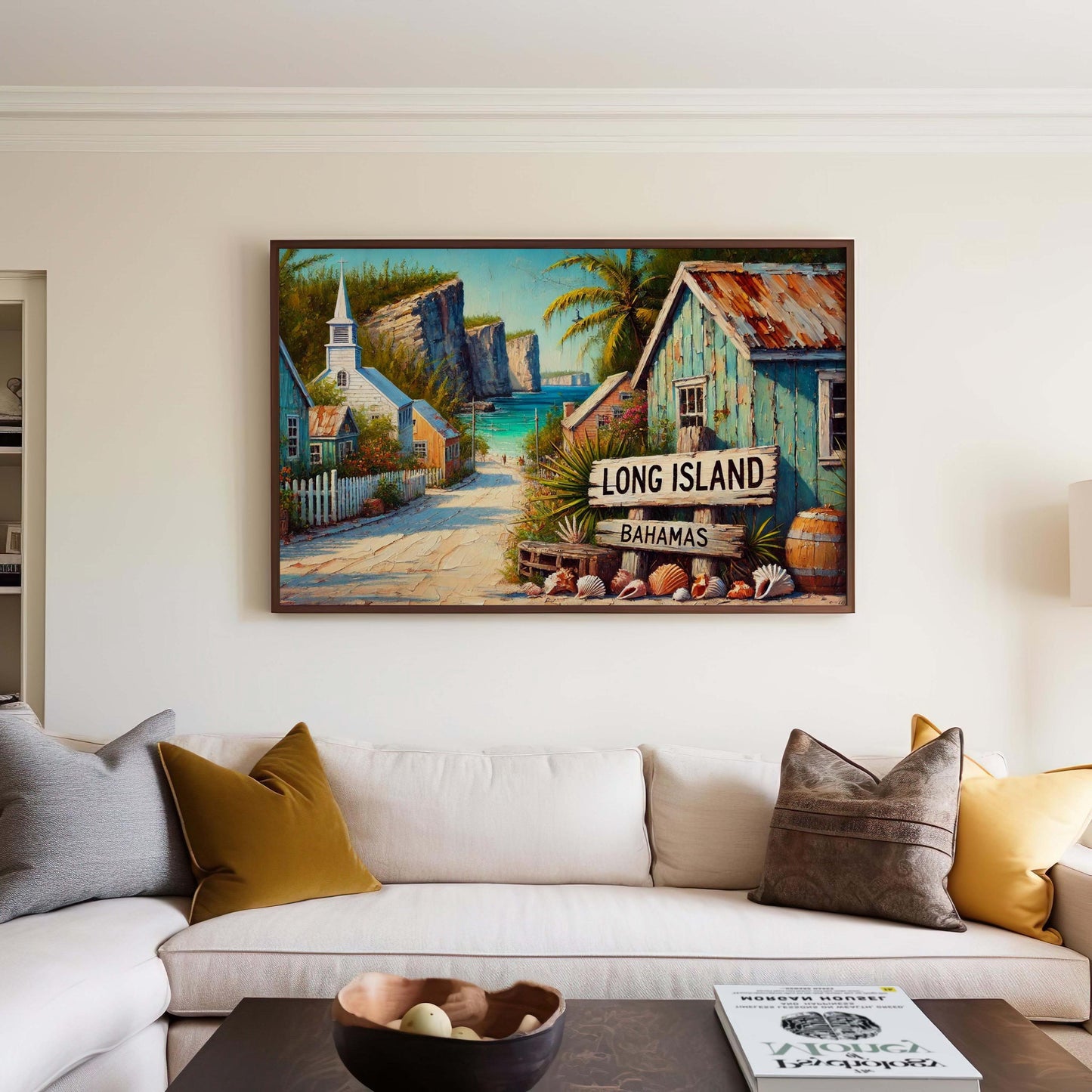 Long Island Bahamas Print: Tropical Beach, Coastal Wall Art