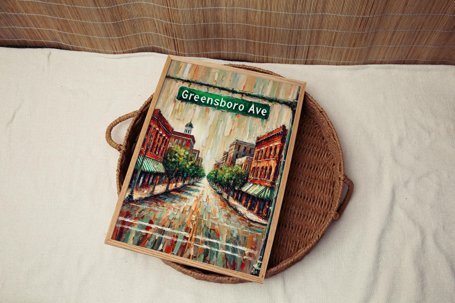 Greensboro Avenue Wall Art | Tuscaloosa City Print | American Travel Poster | Souvenir Gift | Home Decor | Framed or Unframed Art