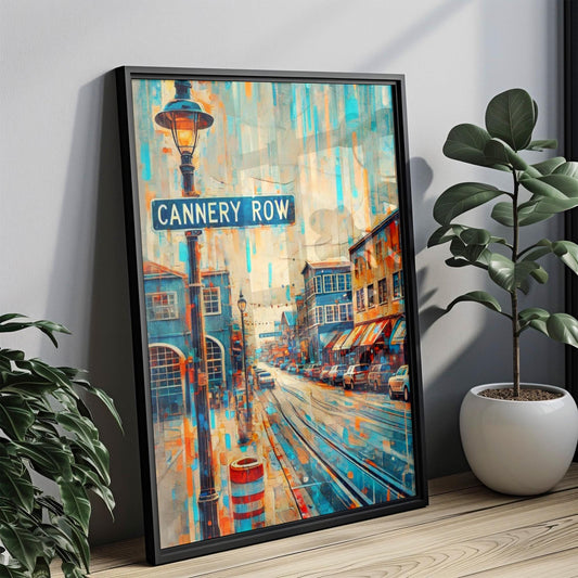 New Monterey Wall Art Cannery Row Print California Travel Poster Coastal Home Decor Gift