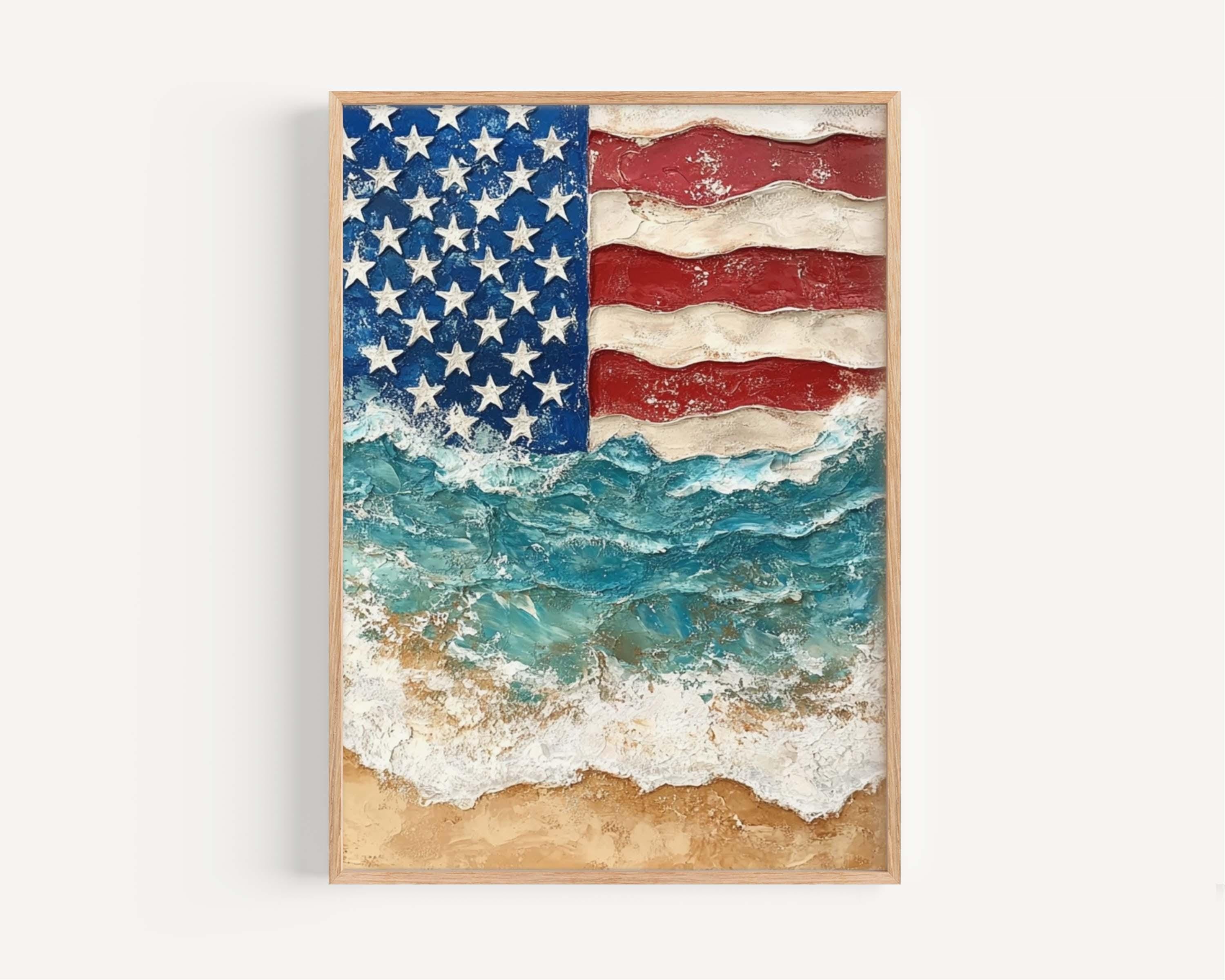 USA Beach Wall Art Patriotic - United States