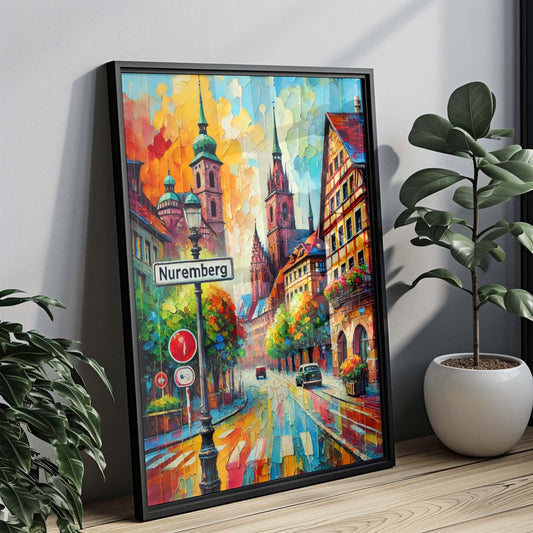 Nuremberg Art Print – Germany City Wall Art, Travel Poster, Housewarming Gift, European Cityscape, Nuremberg Travel Decor