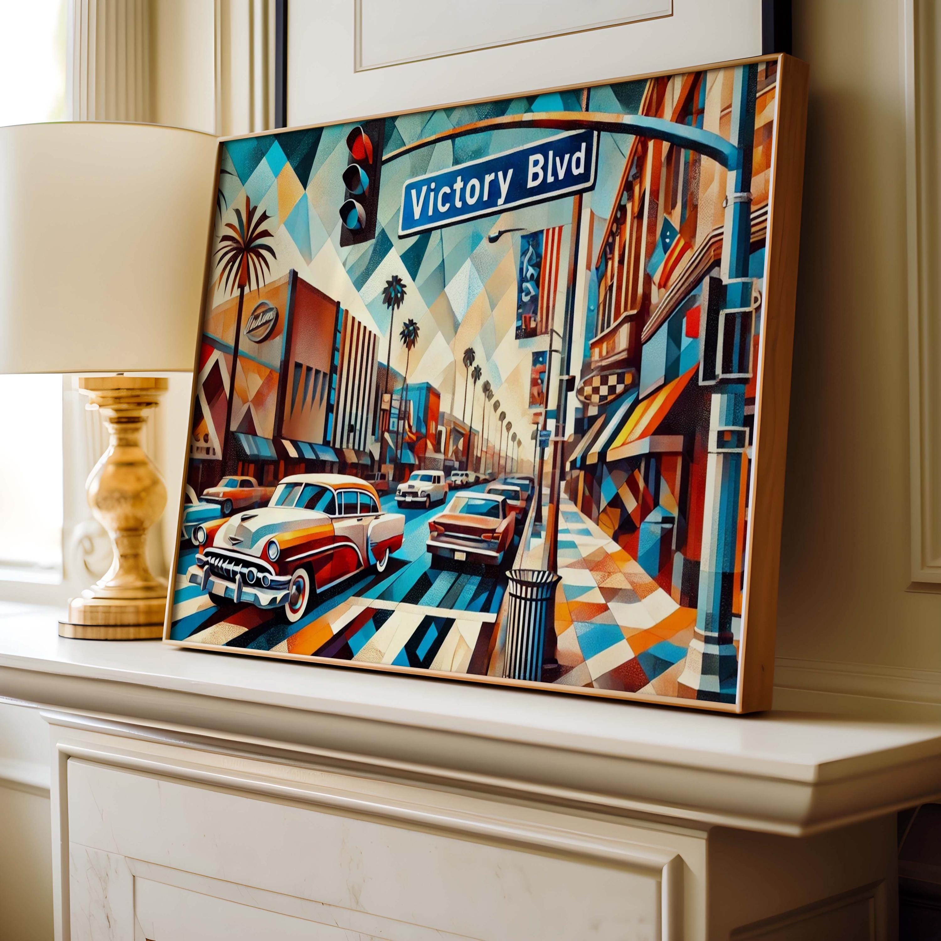 Victory Blvd Print - Los Angeles, California, USA