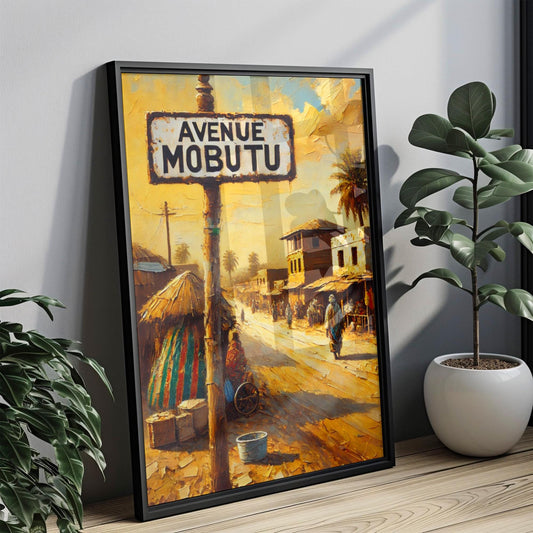 Avenue Mobutu Wall Art, N’Djamena Print, Chad Art, African Street Sign, Travel Poster, Home Decor, Housewarming Gift