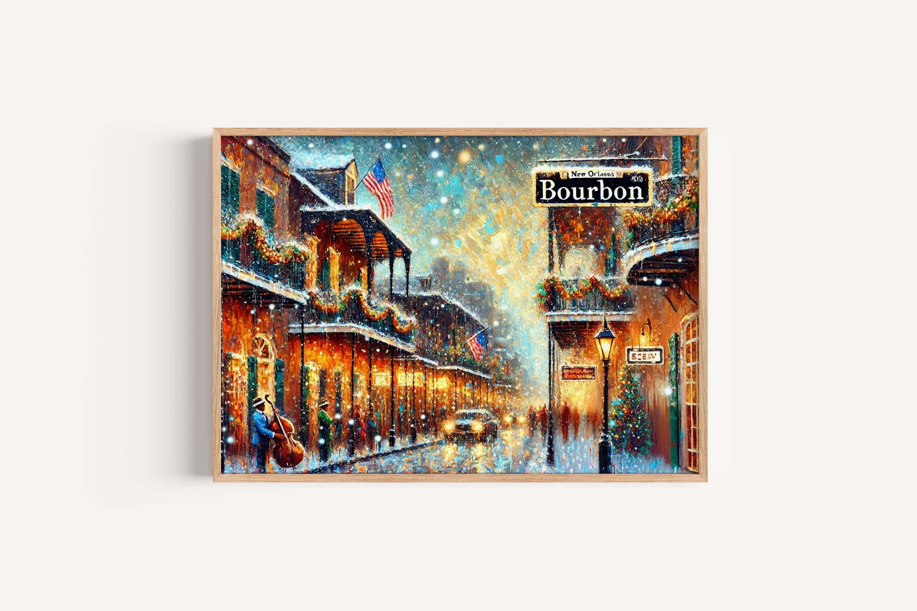Bourbon Street Holiday Print - New Orleans, Louisiana, USA