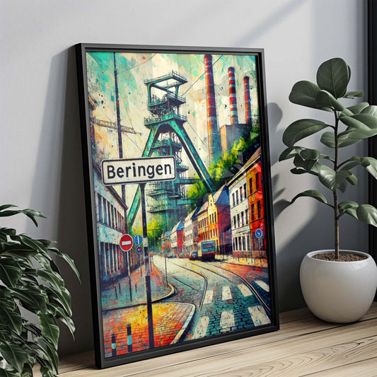 Beringen Art Print - Belgium City Wall Art, Travel Poster, European Home Decor, Beringen Gift, Housewarming & Travel Wall Decor