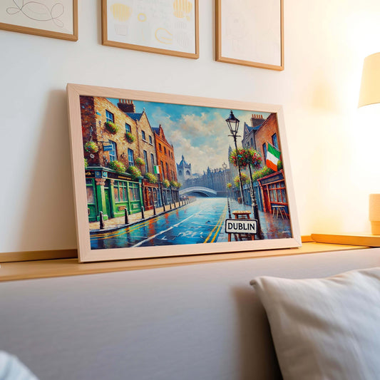 Dublin Art Print - Ireland City Wall Art, Travel Poster, Housewarming Gift, European Artwork, Dublin Travel Decor