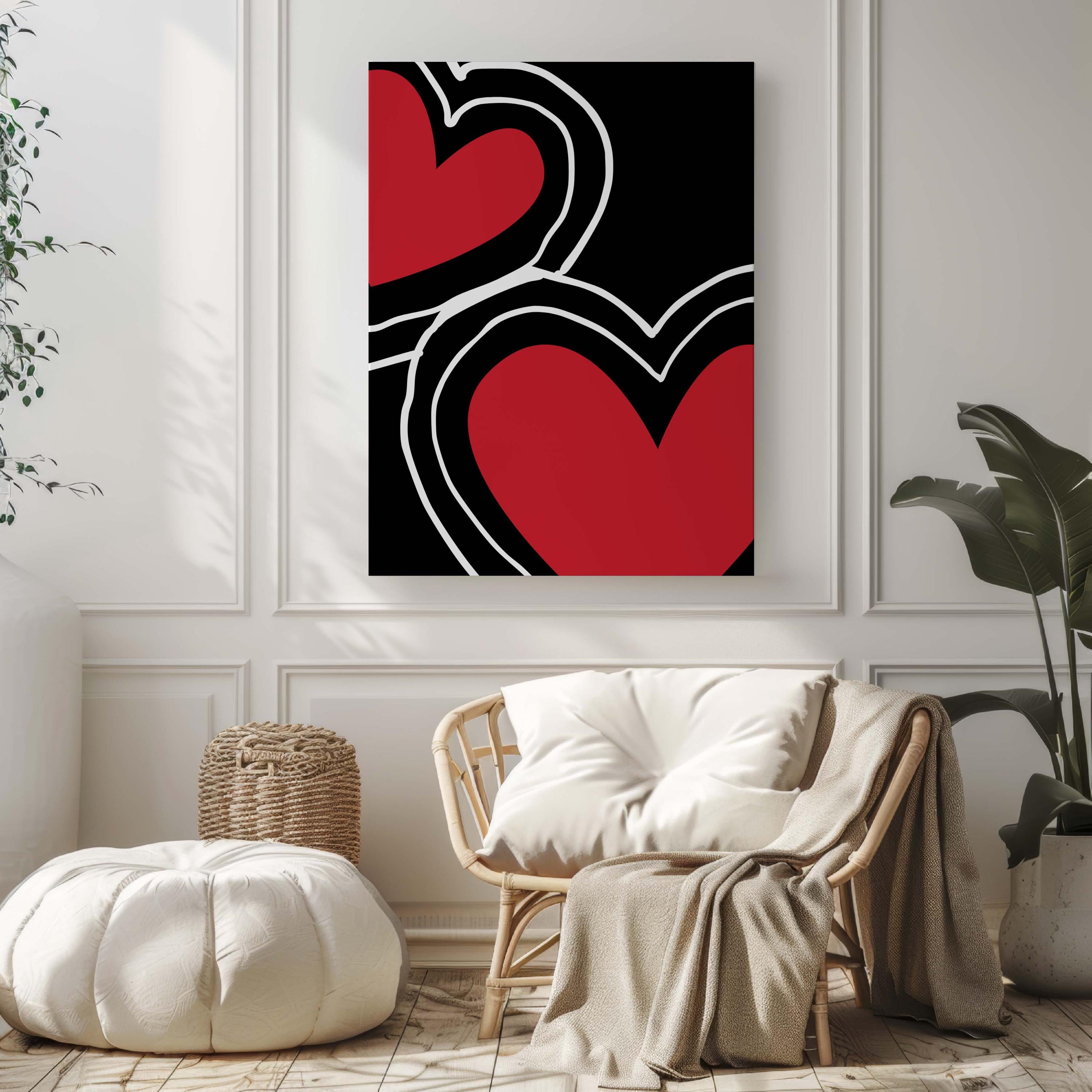 Dorm Hearts Wall Art