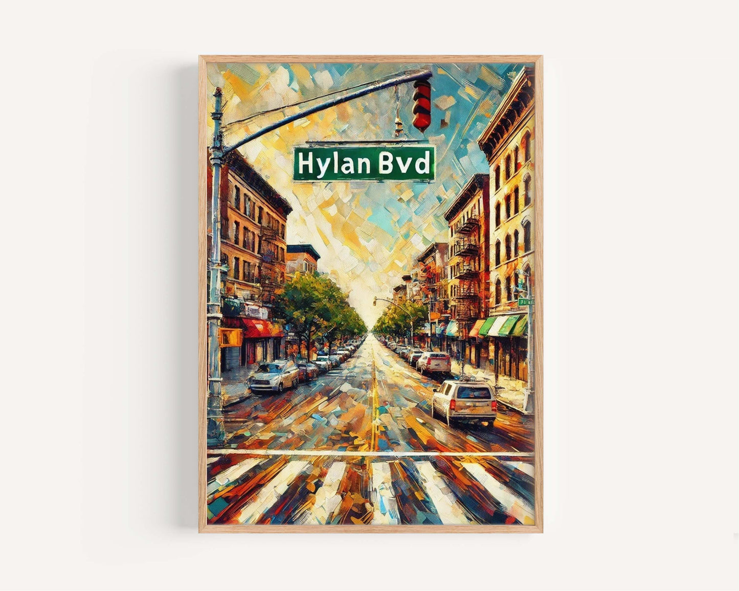 Hylan Boulevard Wall Art Print – Staten Island Travel Poster, NYC Gift, Housewarming Decor, Hylan Blvd Artwork, Staten Island Map Print