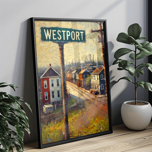 Art Westport Wall Art Baltimore Print Travel Poster Maryland Decor Housewarming Gift USA Travel Print