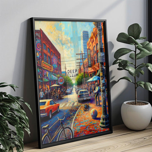 Deep Ellum Wall Art, Dallas Street Sign Print, Texas Travel Poster, Texas Home Decor, American Souvenir, Downtown Dallas Art, Gift