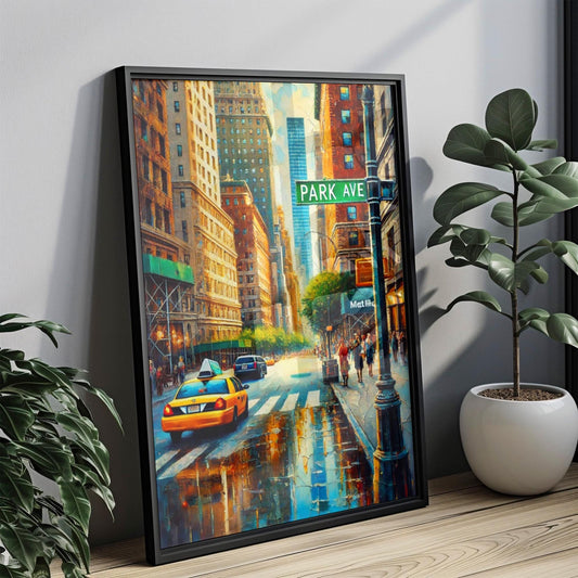 Wall Art Park Ave Print Manhattan New York Gift Travel Poster Travel Print Housewarming New York Artwork