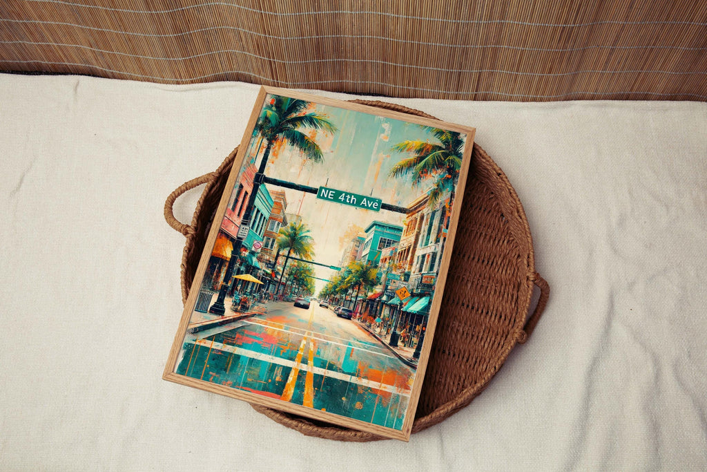NE 4th Avenue Wall Art - Fort Lauderdale, Florida, USA