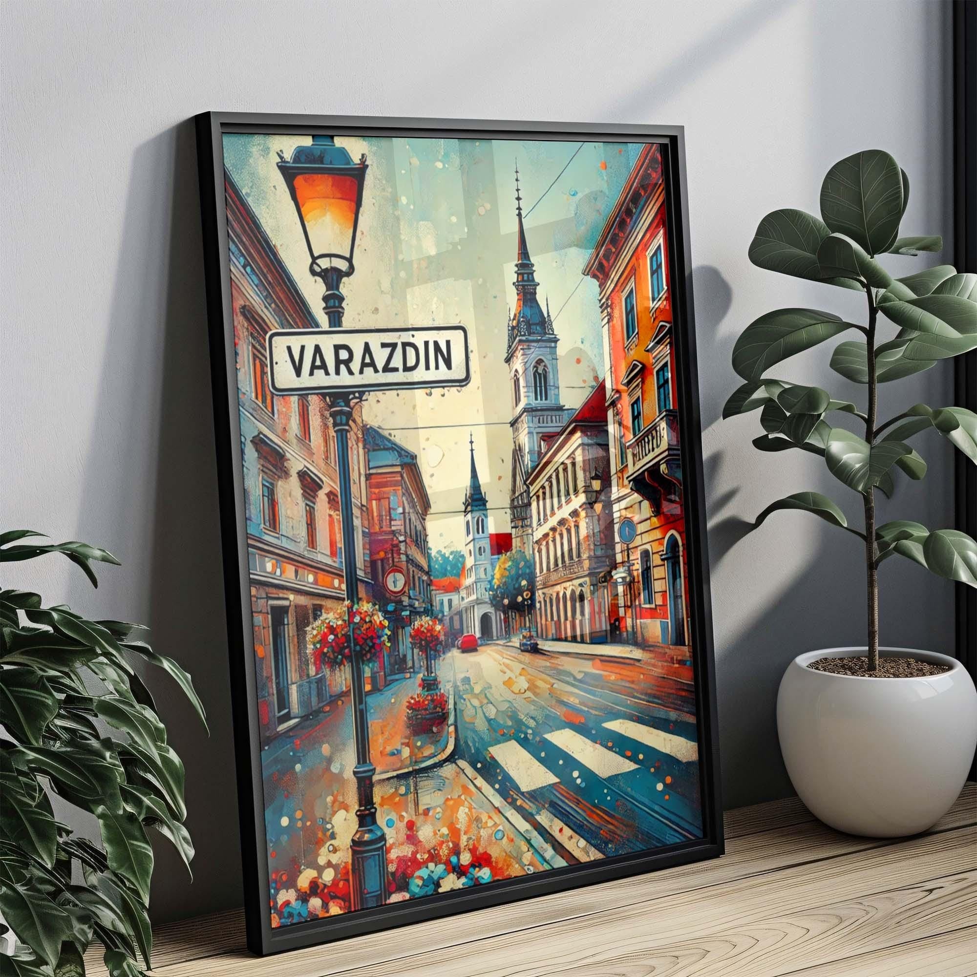Varazdin Map Print - Varazdin, Croatia