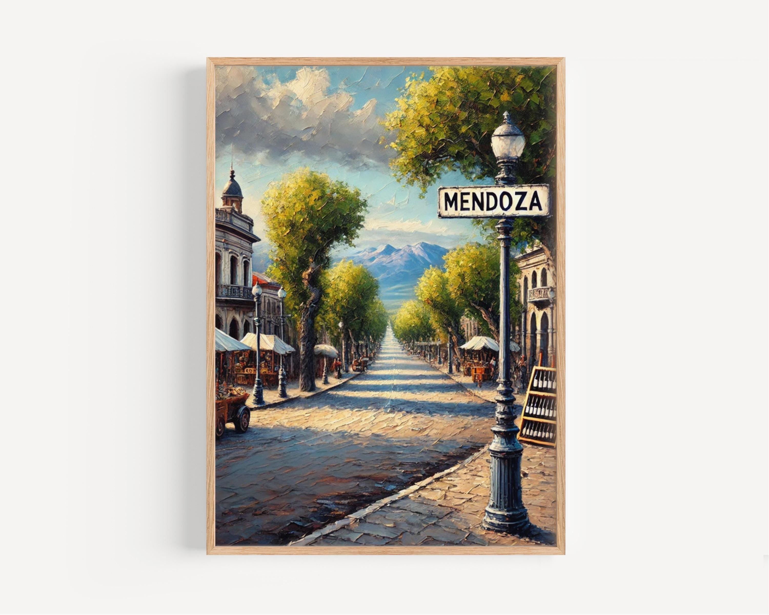 Wall Art Mendoza Print Argentina Travel Poster South American Decor Housewarming Gift