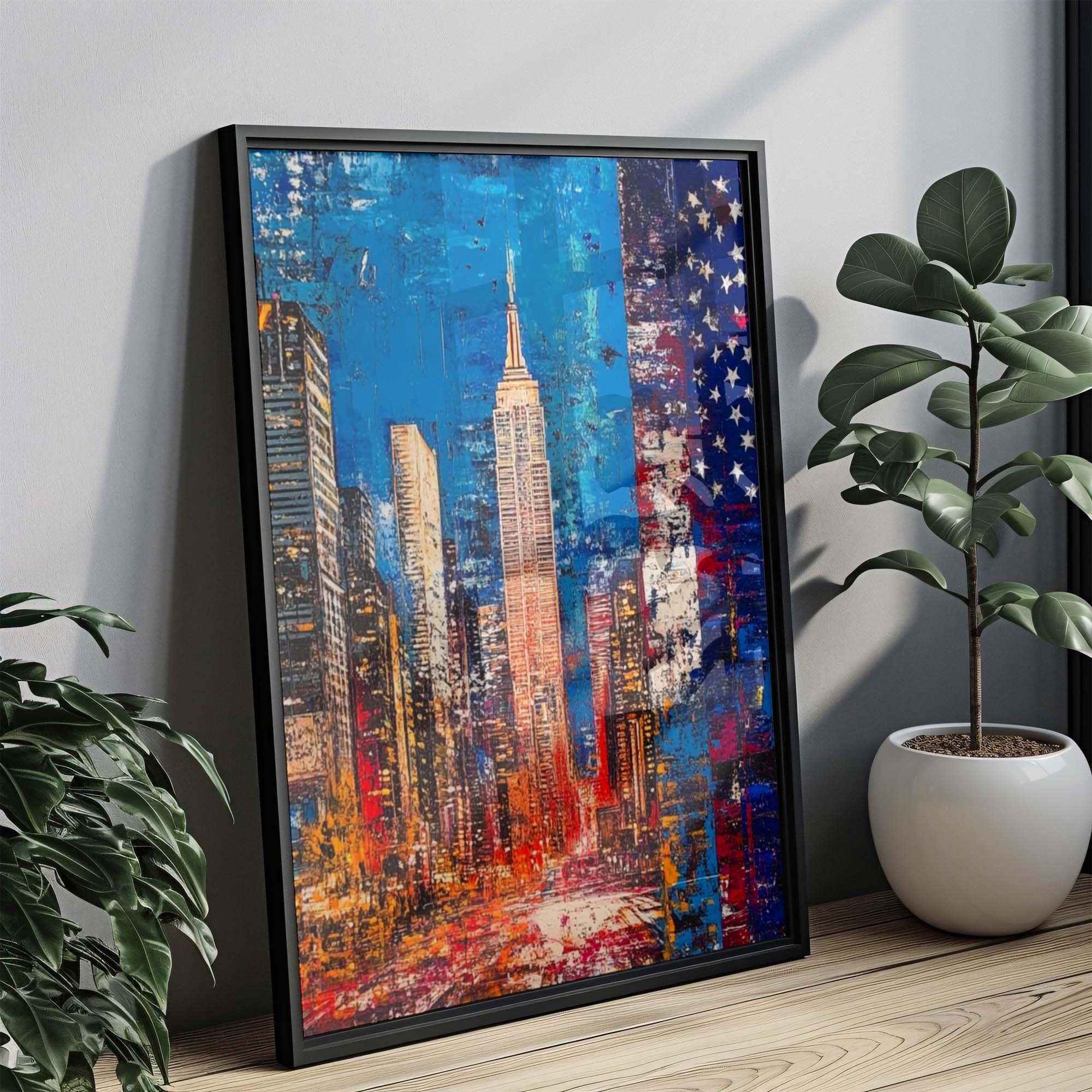 City Skyline Poster Patriotic - USA