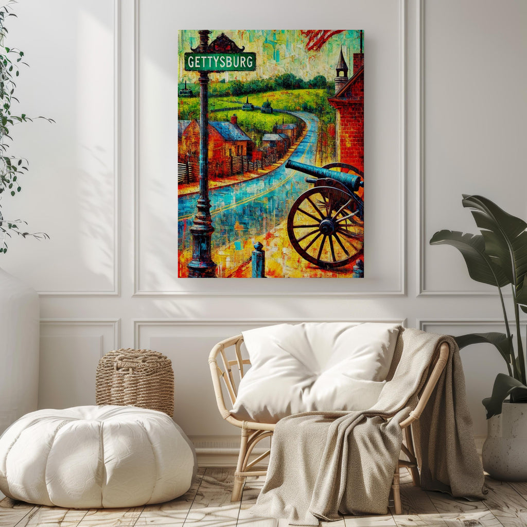 Gettysburg Vintage Print - Gettysburg, Pennsylvania, USA