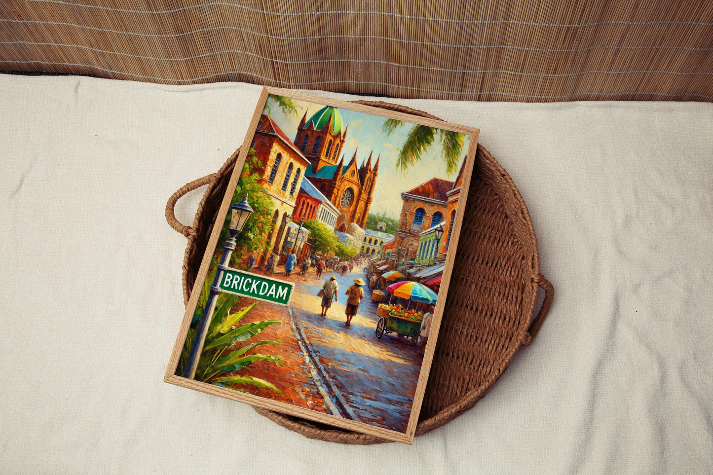 Georgetown Print, Brickdam Wall Art, Guyana Souvenir, Cityscape Poster, Travel Gift, Colonial Architecture, Home Décor, Fine Art Paper