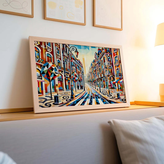 Avenida da Liberdade Wall Art Lisbon Print Portugal Travel Poster Housewarming Gift Portugal Artwork Wall Decor