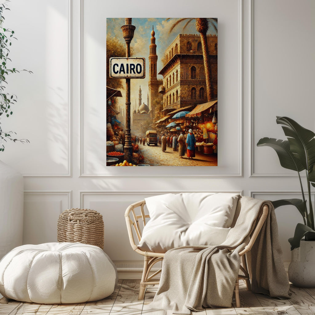 African Egypt Cairo Wall Art Print – Modern Travel Poster & Unique Decor, Housewarming Gift, Stylish African Souvenir Wall Hanging