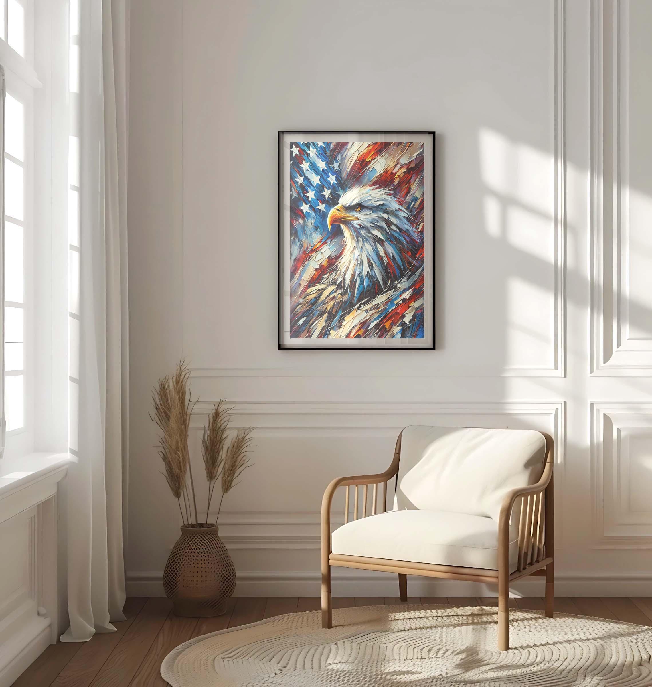 Bald Eagle Wall Art Abstract - United States