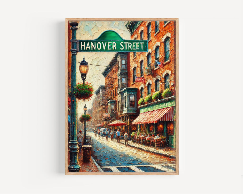 Hanover Street Print - Boston, Massachusetts, USA