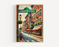Hanover Street Print - Boston, Massachusetts, USA