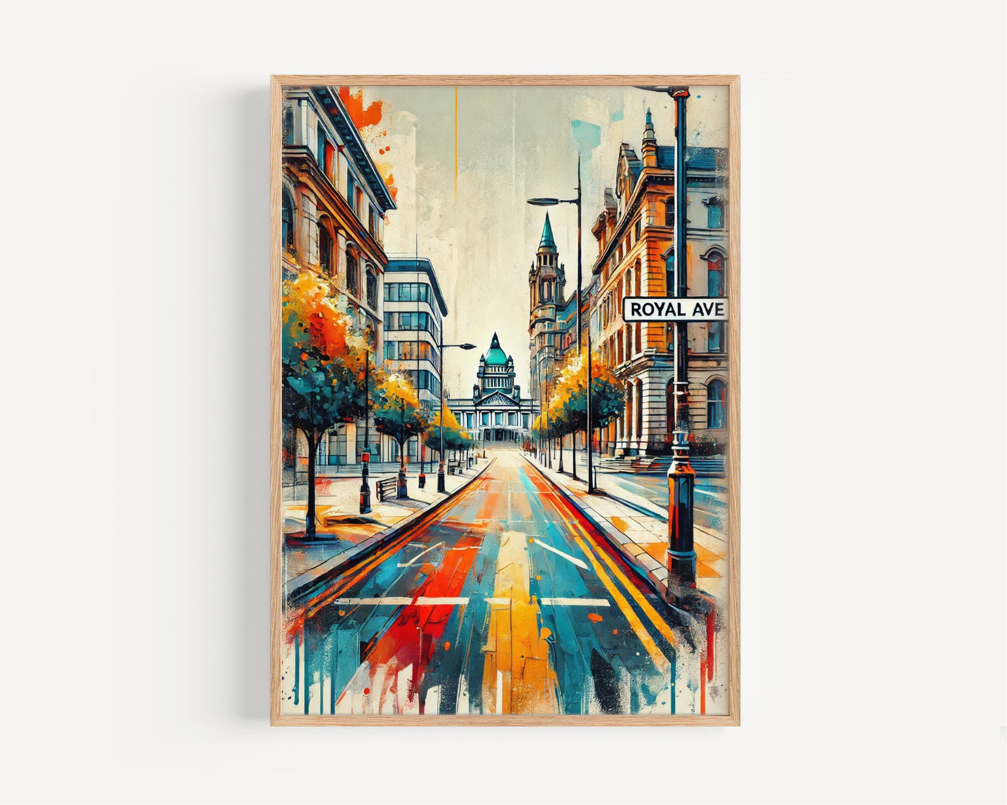 Wall Art Royal Ave Northern Ireland Print - UK Travel Poster & Housewarming Gift, Royal Avenue Art Decor